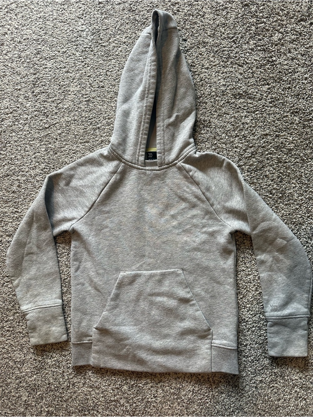Boys Gray Hooded Pullover Sweatshirt